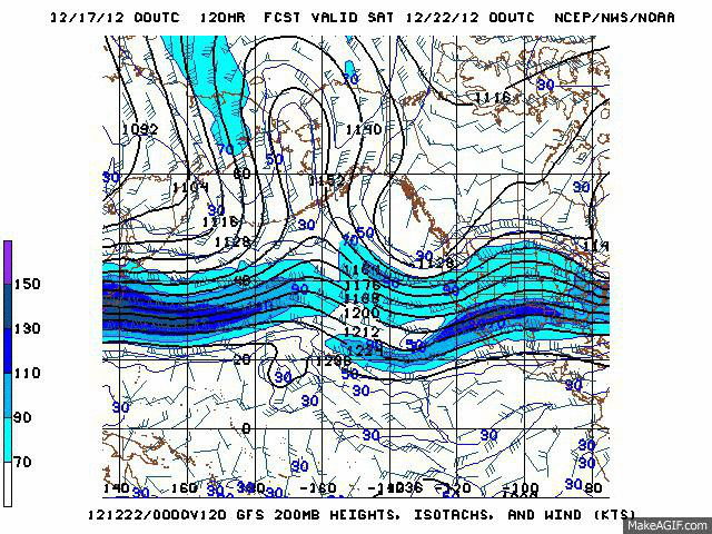 Animation of GFS jet-level winds days 5-16. Note the persistence of the C. Pac. block.